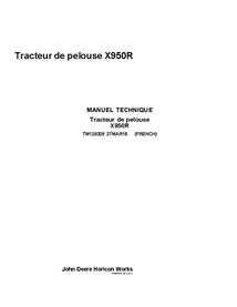 TM129328 Manuel de diagnostic et de réparation du tracteur de pelouse John Deere X950R FR (TM129328)