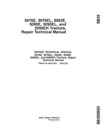 TM607419 Manuel technique de réparation des tracteurs John Deere 5076E, 5076EL, 5082E, 5090E, 5090EL, 5090EH (TM607419)