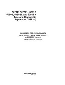 TM609519 Manuel technique de diagnostic des tracteurs John Deere 5076E, 5076EL, 5082E, 5090E, 5090EL, 5090EH (TM609519)
