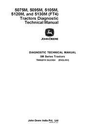 TM904319 Manuel technique de diagnostic des tracteurs John Deere 5075M, 5095M, 5105M, 5120M, 5130M (TM904319)