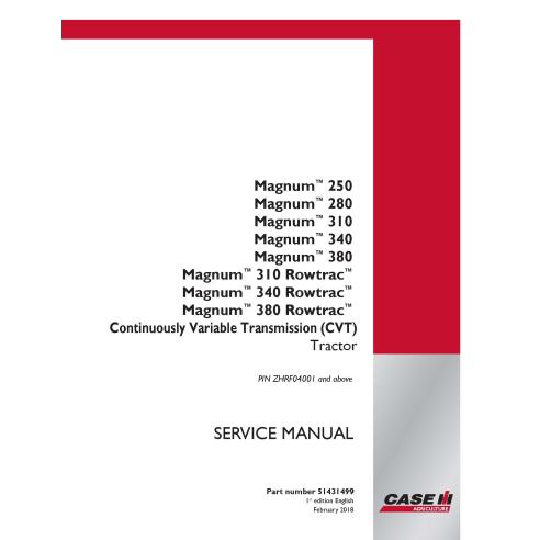 CASE-51431499-SM-EN Manual de servicio del tractor Case Magnum 250, 280, 310, 340, 380 CVT PIN ZHRF04001 (PDF) (51431499)
