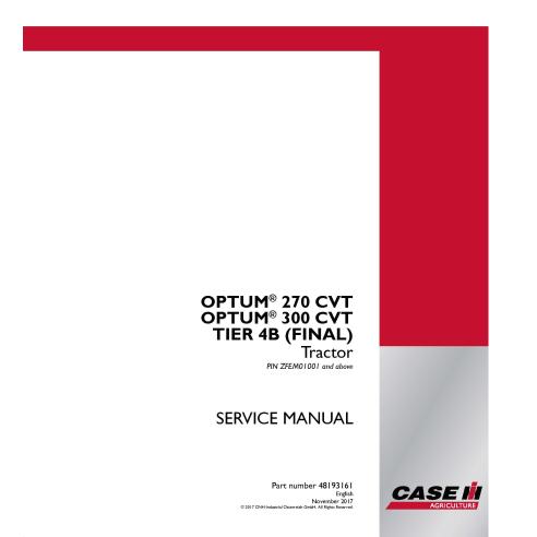 Manual de serviço pdf do trator Case IH OPTUM 270 CVT, 300 CVT TIER 4B (FINAL) - Caso IH manuais - CASE-48193161