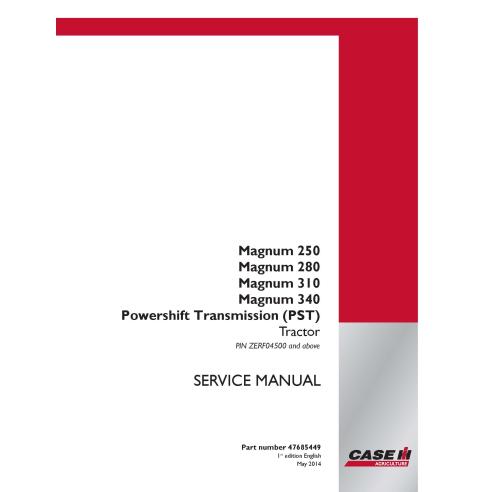 Case IH MAGNUM 250, 280, 310, 340 PST PIN ZERF04500 + manual de serviço pdf do trator - Caso IH manuais - CASE-47685449