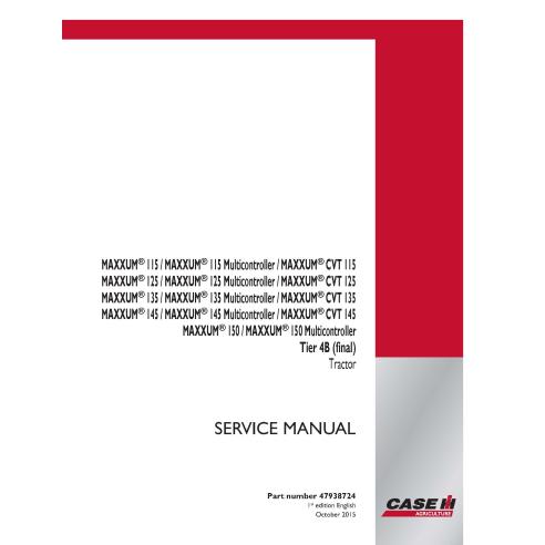 Case IH MAXXUM 115, 125, 135, 145, 150 CVT Tier 4B tractor pdf manual de servicio - Case IH manuales