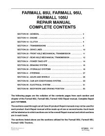 Case IH Farmall 85U, 95U, 105U tractor pdf manual de reparación - Case IH manuales - CASE-87758608