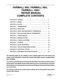 Case IH Farmall 85U, 95U tractor pdf repair manual  - Case IH manuals - CASE-87758608