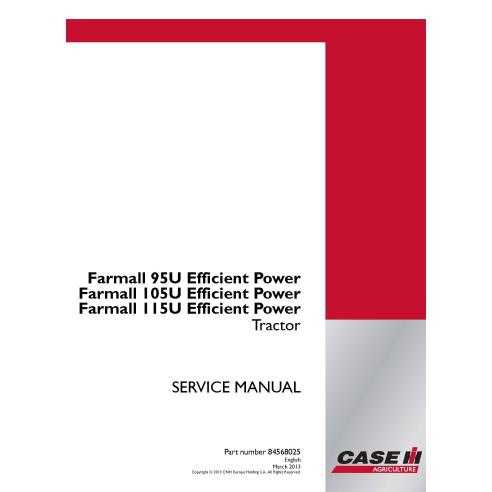 Manual de serviço em pdf do trator de potência eficiente Case IH Farmall 95U, 105 U, 115U - Case IH manuais