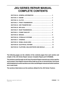 Manual de reparo pdf do trator Case IH JX70U, JX80U, JX90U, JX100U - Case IH manuais