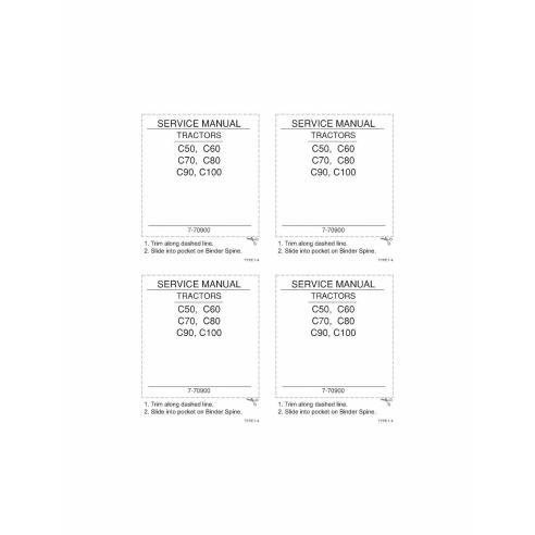 Manual de reparo pdf do trator Case IH C50, C60, C70, C80, C90, C100 - Caso IH manuais - CASE-7-70900