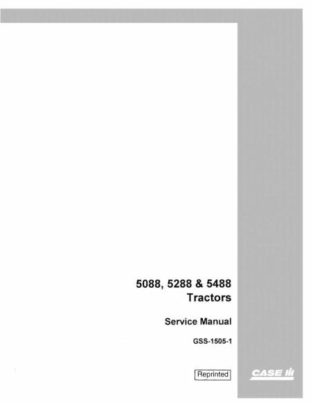 GSS-1505-1 Case IH 5088, 5288, 5488 tractor pdf manual de reparación