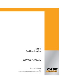 Manual de servicio pdf de la retroexcavadora Case 570T - Caso manuales - CASE-47576089