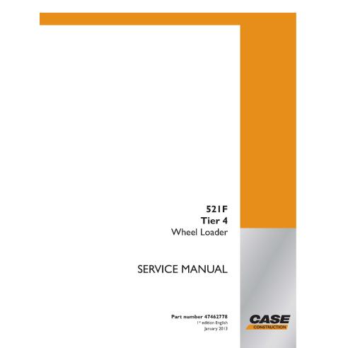 Case 521F Tier 4 wheel loader pdf service manual  - Case manuals
