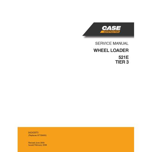 Cargadora de ruedas Case 521E Tier 3 manual de servicio en pdf - Case manuales
