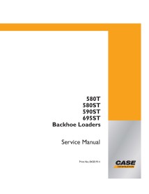 Case 580T, 580ST, 590ST, 695ST retroexcavadora manual de servicio pdf - Caso manuales - CASE-84581914