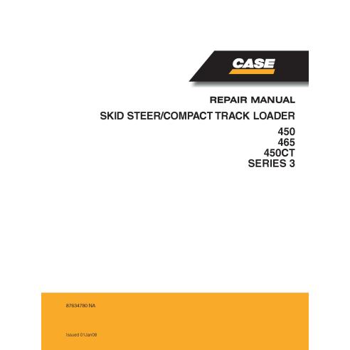 Cargadora deslizante Case 450, 465, 450CT Serie 3 manual de servicio en pdf - Caso manuales - CASE-87634780NA