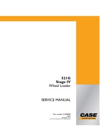 Manuel d'entretien du chargeur sur pneus Case 521G Stage IV (2017) PDF - Cas manuels - CASE-51428203