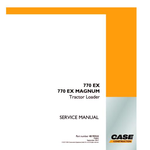 Manual de serviço em pdf do carregador de trator Case 770 EX MAGNUM - Caso manuais - CASE-48190544