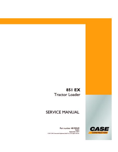Case 851 EX tractor loader manual de servicio pdf - Caso manuales - CASE-48190549