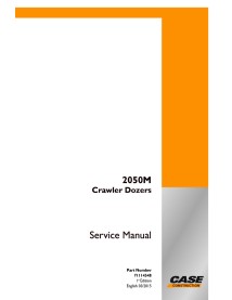 Manual de serviço em pdf Case 2050M crawler dozer - Caso manuais - CASE-71114548