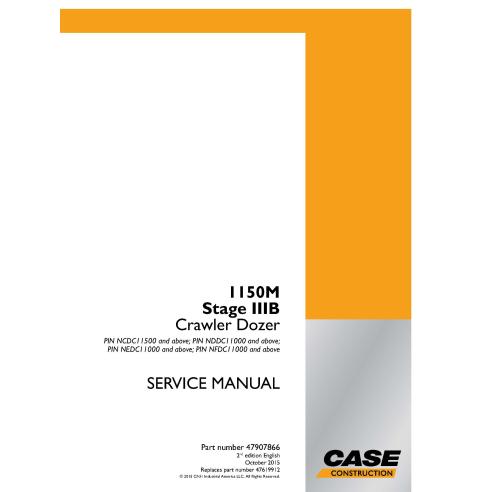 Dozer sobre orugas Case 1150M Stage IIIB pdf manual de servicio - Case manuales