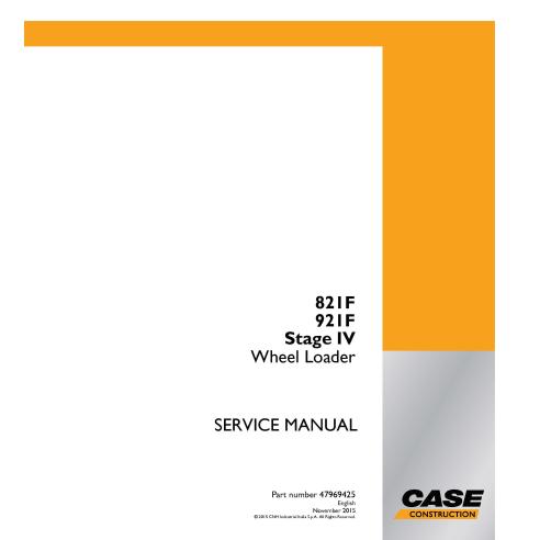 Case 821F, 921F Stage IV wheel loader pdf service manual  - Case manuals