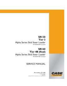 Case SR130 Tier 3, SR160 Tier 4B skid loader manual de servicio pdf - Caso manuales - CASE-47711585