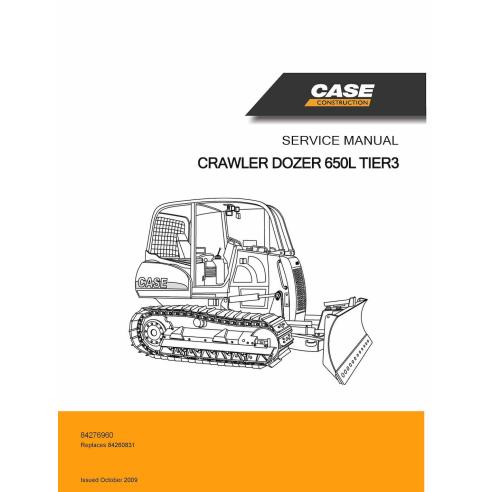 Bulldozer sobre orugas Case 650L Tier 3 pdf manual de servicio - Case manuales