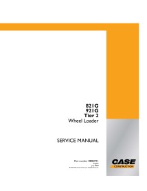 Manual de serviço em pdf da carregadeira de rodas Case 821G, 921G Tier 2 - Caso manuais - CASE-48083741