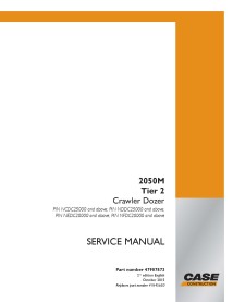 Topadora sobre orugas Case 2050M Tier 2 (2.a edición) manual de servicio en pdf - Case manuales