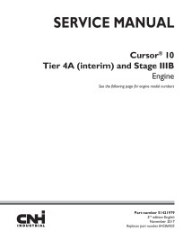 Manuel d'entretien PDF du moteur Case Cursor 10 Tier 4A et Stage IIIB - Cas manuels - CASE-51421979