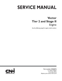 Case Vector Tier 2 and Stage II engine pdf service manual  - Case manuals - CASE-84586876