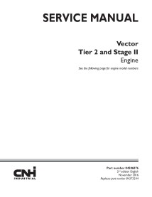 Manual de serviço em pdf do motor Case Vector Tier 2 e Estágio II - Caso manuais - CASE-84586876