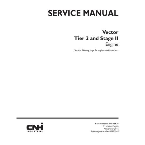 Manual de serviço em pdf do motor Case Vector Tier 2 e Estágio II - Case manuais