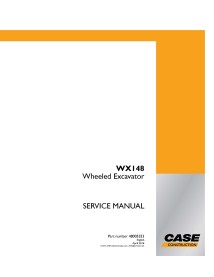 Excavadora de ruedas Case WX148 manual de servicio pdf - Caso manuales - CASE-48005353