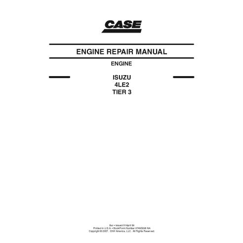 Manual de servicio pdf del motor Case ISUZU 4LE2 TIER 3 - Caso manuales - CASE-87495896