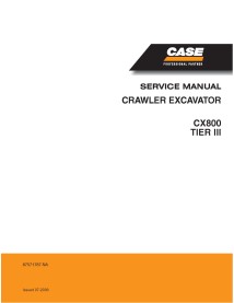 Manual de serviço em pdf da escavadeira de esteira Case CX800 Tier 3 - Caso manuais - CASE-87571787