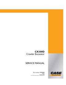 Excavadora de cadenas Case CX300D pdf manual de servicio - Caso manuales - CASE-47928490