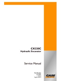 Case CX220C crawler excavator pdf service manual  - Case manuals - CASE-71114551