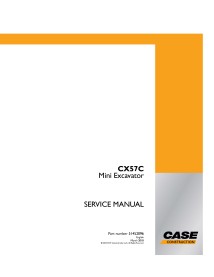 Manual de serviço em pdf da miniescavadeira Case CX57C - Case manuais