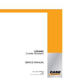 Manual de serviço em pdf da escavadeira de esteira Case CX260C - Caso manuais - CASE-47877014