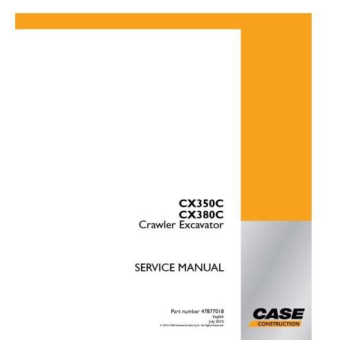 Manual de serviço em pdf da escavadeira de esteira Case CX350C, CX380C - Case manuais