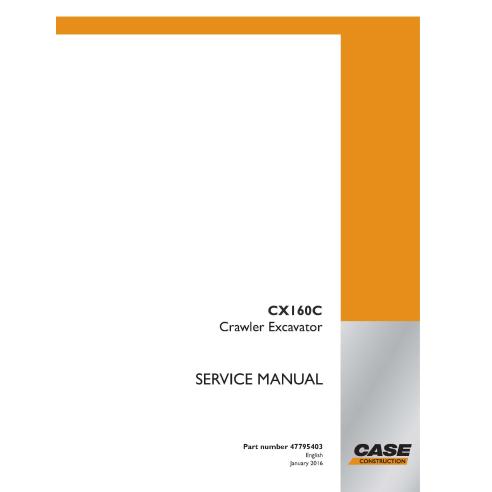 Excavadora de cadenas Case CX160C pdf manual de servicio - Case manuales