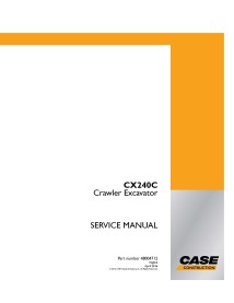 Case CX240C crawler excavator pdf service manual  - Case manuals - CASE-48004712