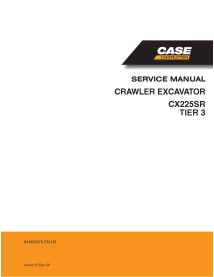 Case CX225SR Tier 3 crawler excavator pdf service manual  - Case manuals - CASE-84184367