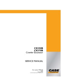 Manuel d'entretien de la pelle sur chenilles Case CX350B, CX370B PDF - Cas manuels - CASE-47945155