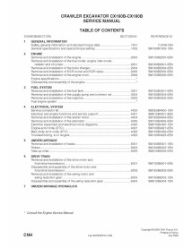 Manual de serviço em pdf da escavadeira de esteira Case CX160B, CX 180B - Caso manuais - CASE-87616542B