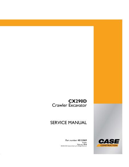 Case CX290D crawler excavator pdf service manual  - Case manuals - CASE-48155069