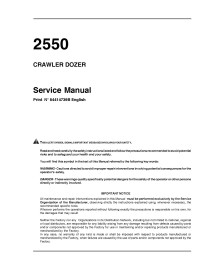 Manual de serviço em pdf Case 2550 crawler dozer - Caso manuais - CASE-84414739B