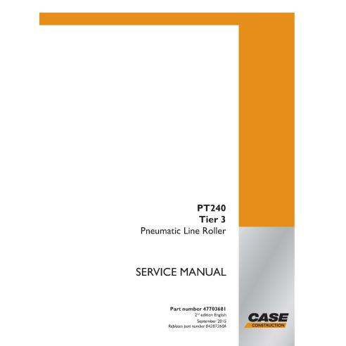 Case PT240 Tier 3 rodillo de línea neumática pdf manual de servicio - Case manuales