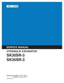 Manual de serviço em pdf da escavadeira hidráulica Kobelco SK30SR-3, SK35SR-3 - Kobelco manuais